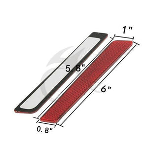 Red Hard Saddlebag Latch Cover Reflectors Fit For Harley Touring Road King 14-21 - Moto Life Products
