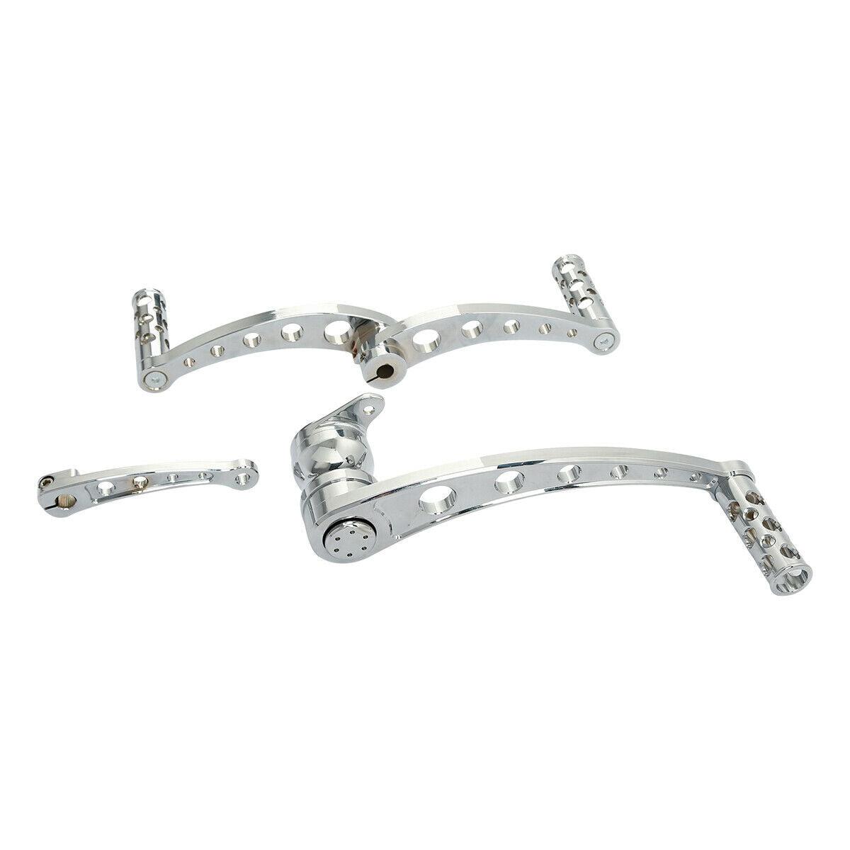 Chrome Brake Arm Heel Toe Shifter Set Fit For Harley Touring Road King Softail - Moto Life Products