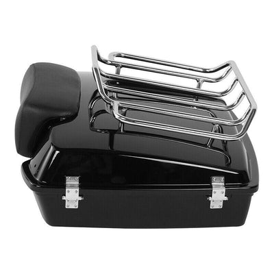 Razor Trunk Backrest Two Up Rack Plate Fit For Harley Street Road Glide 09-13 - Moto Life Products