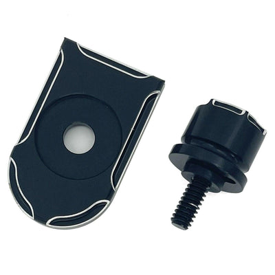 Black Aluminum Seat Bolt Mount Knob Cover Fit for Harley Davidson 1996-2016 - Moto Life Products