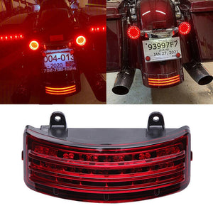 LED Tri-Bar Rear Tail Brake Turn Signal Light For Harley Street Glide Road Glide - Moto Life Products