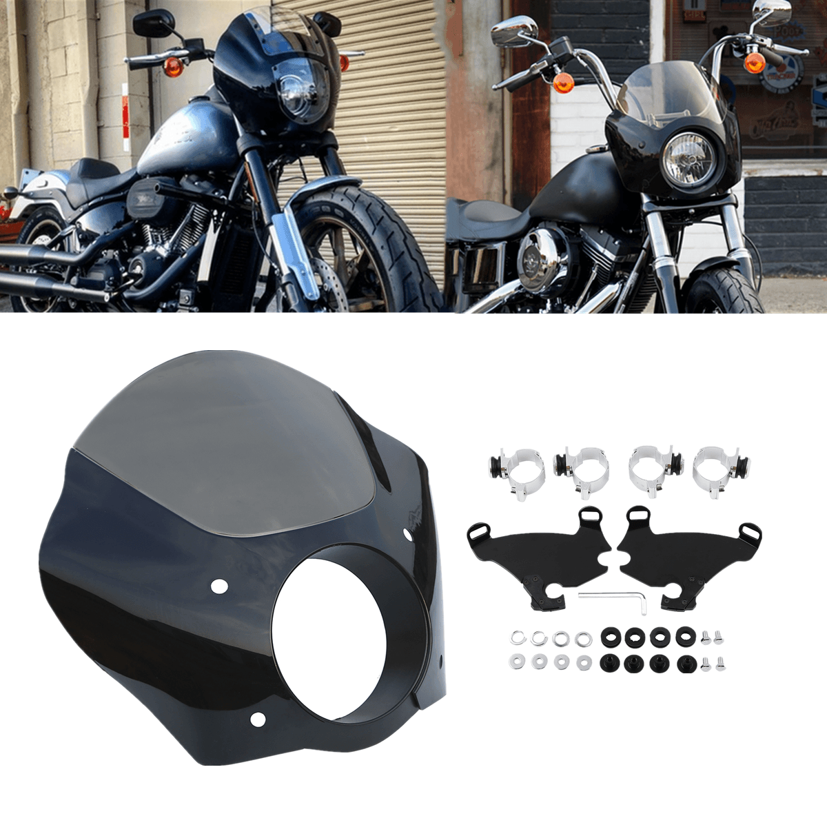 Gauntlet Fairing & Bracket Mount Fit For Harley Sportster XL883 1200 1988-2022 - Moto Life Products