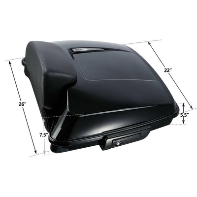5.5'' Razor Pack Trunk & Mount Rack For Harley Tour Pak Touring Road Glide 97-08 - Moto Life Products