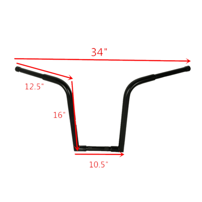 Fat 1-1/4" 16" Rise Ape Hanger Bar Handlebar Drag Fit For Harley Sportster Dyna - Moto Life Products