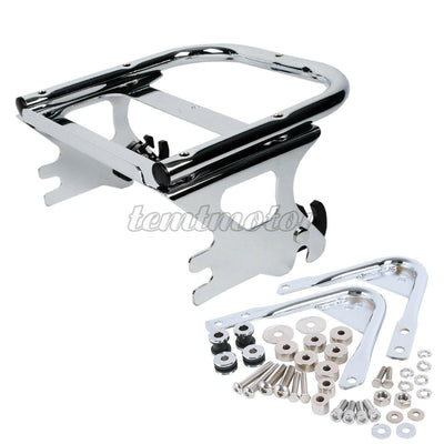 2-Up Pack Luggage Rack+Docking Kits For Harley Tour Pak Touring FLHR FLTR 97-08 - Moto Life Products