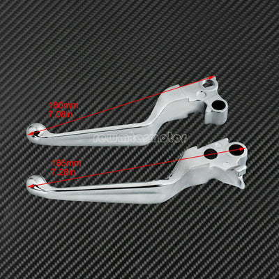 Chrome Brake Clutch Levers Fit For Harley Sportster Softail Dyna Touring 96-07 - Moto Life Products