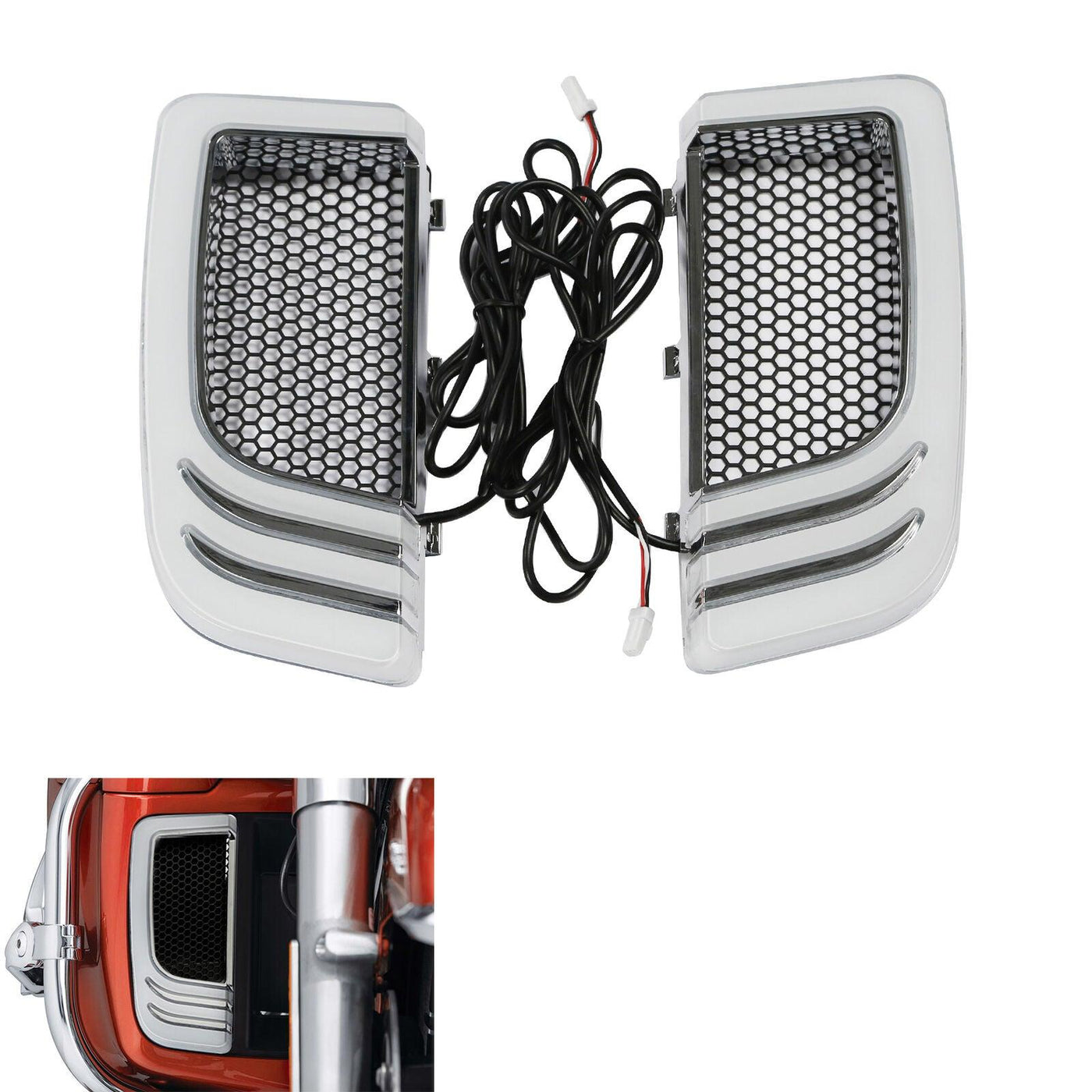 Lower Vented Leg Fairing & Turn Signal Light Fit For Harley Road Glide 14-22 19 - Moto Life Products