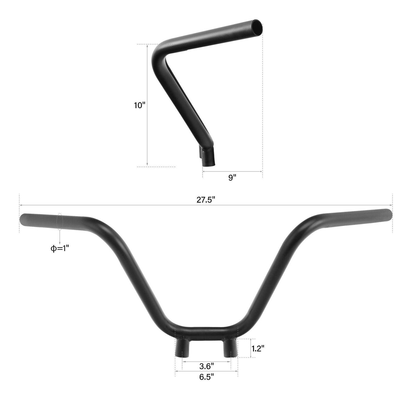 10" Rise Ape Hanger Bar Handlebar Fit For Harley Softail Sportster XL Dyna - Moto Life Products