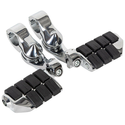 1.25" Chrome Adjustable Highway Crash Bar Short Mount Foot Pegs For Harley Honda - Moto Life Products