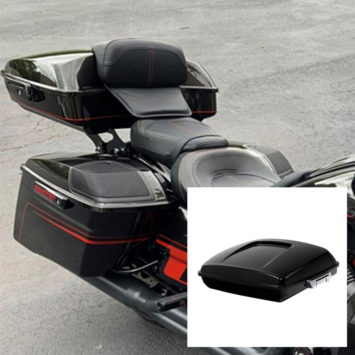 Razor Pack Trunk Fit For Harley Tour Pak CVO Road Glide 2015-2021 Black Earth - Moto Life Products