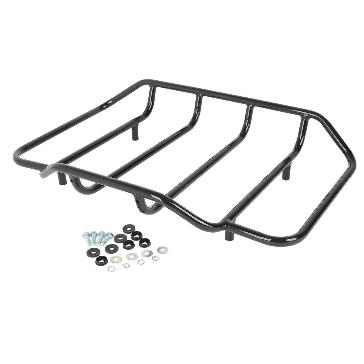 Black King Pack Trunk Mount Rack Fit For Harley Tour Pak Street Glide 1997-2008 - Moto Life Products