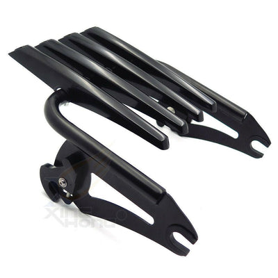 Black Detachable Stealth Luggage Rack For 97-08 Harley Touring Street Glide - Moto Life Products