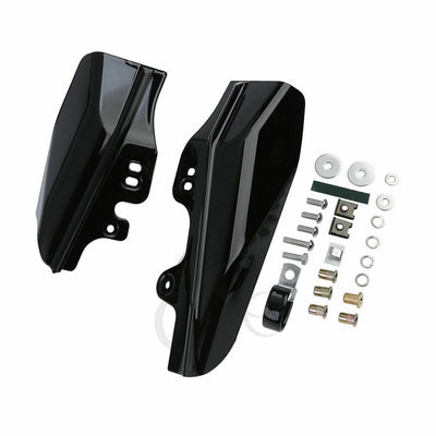 Mid-Frame Air Deflectors Fit For Harley Touring Glide 2001-2008 09 Black/Chrome - Moto Life Products