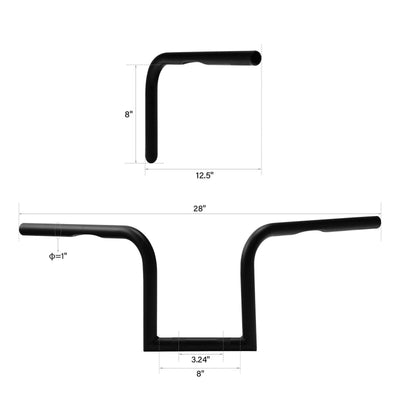 8" Rise 1" Handlebars Handle bars Fit For Harley Sportster XL883 2007-2014 13 US - Moto Life Products