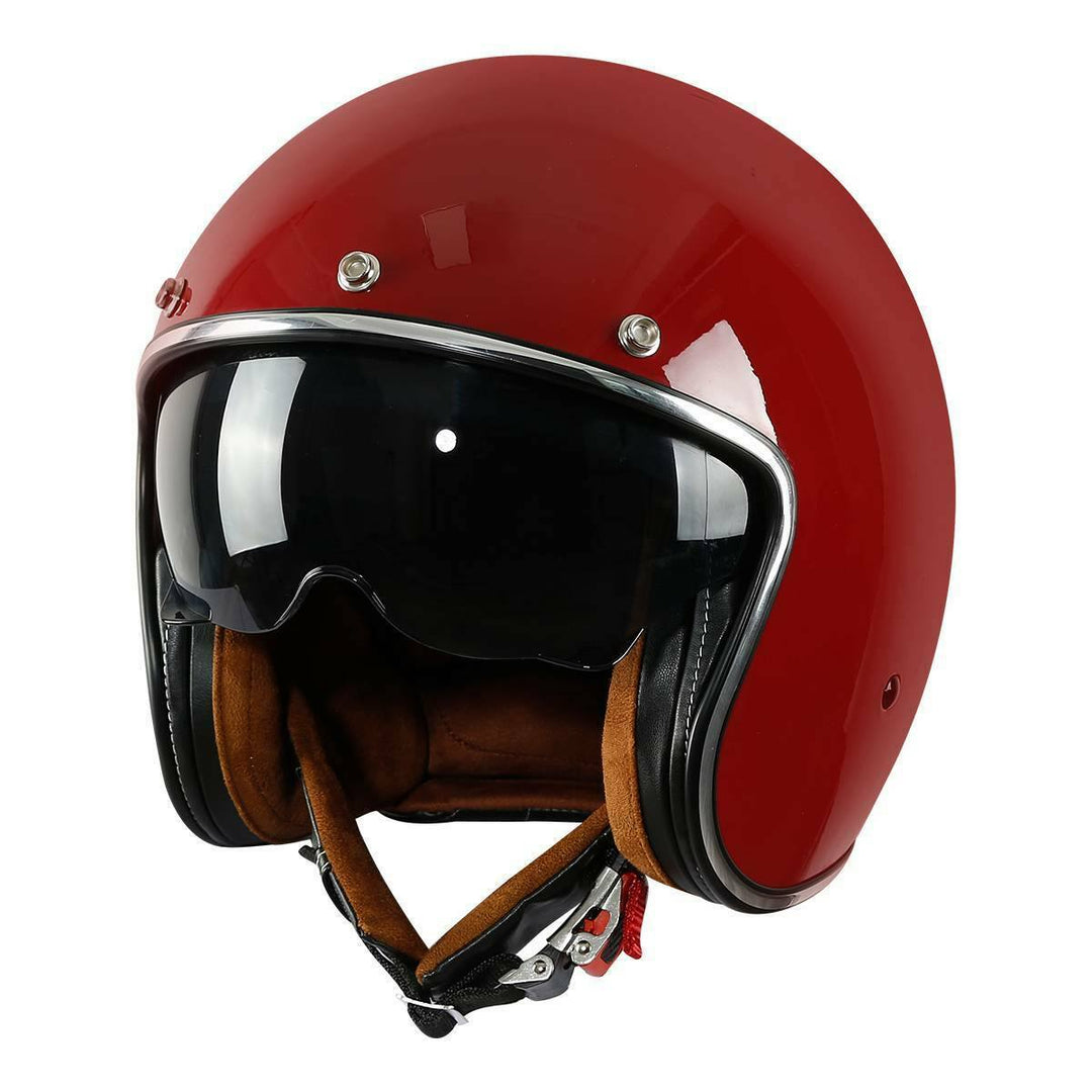 Vintage Cruiser 3/4 Open Face Scooter Motorcycle Helmet DOT Retro Cafe Moto Life Products Vintage Cruiser 3/4 Open Face Scooter Motorcycle Helmet DOT Retro Cafe Moto Life Products