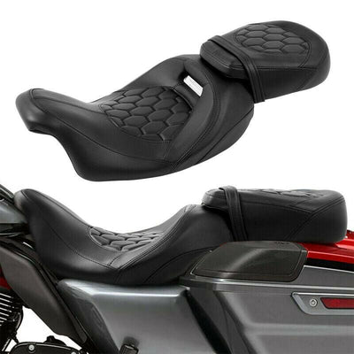 Driver & Passenger Seat Fit For Harley CVO Touring Models 2009-2021 2020 Black - Moto Life Products