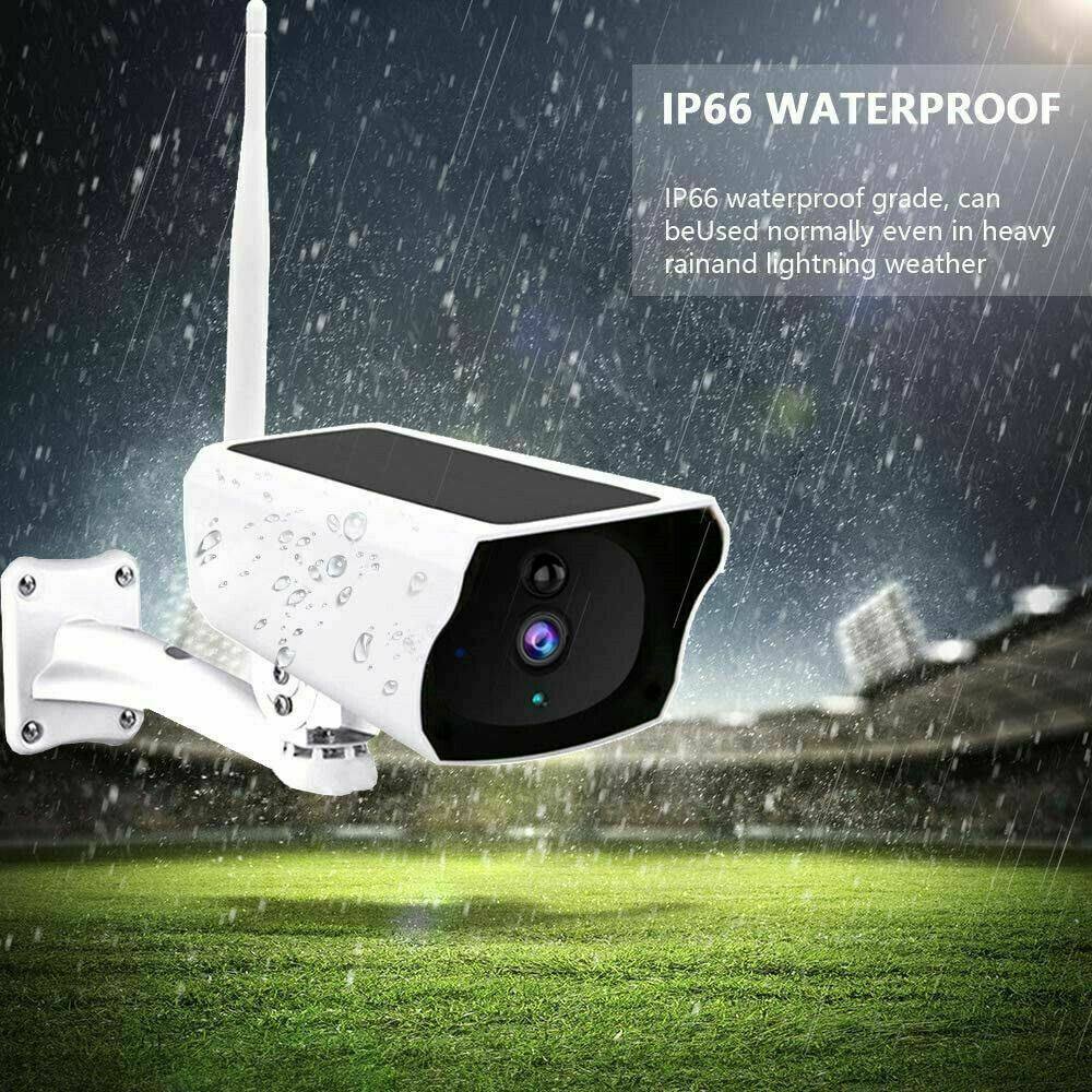 Solar Powered IP Camera 1080p WiFi Ip67 Night Vision Security 32gb Card Wireless - Moto Life Products