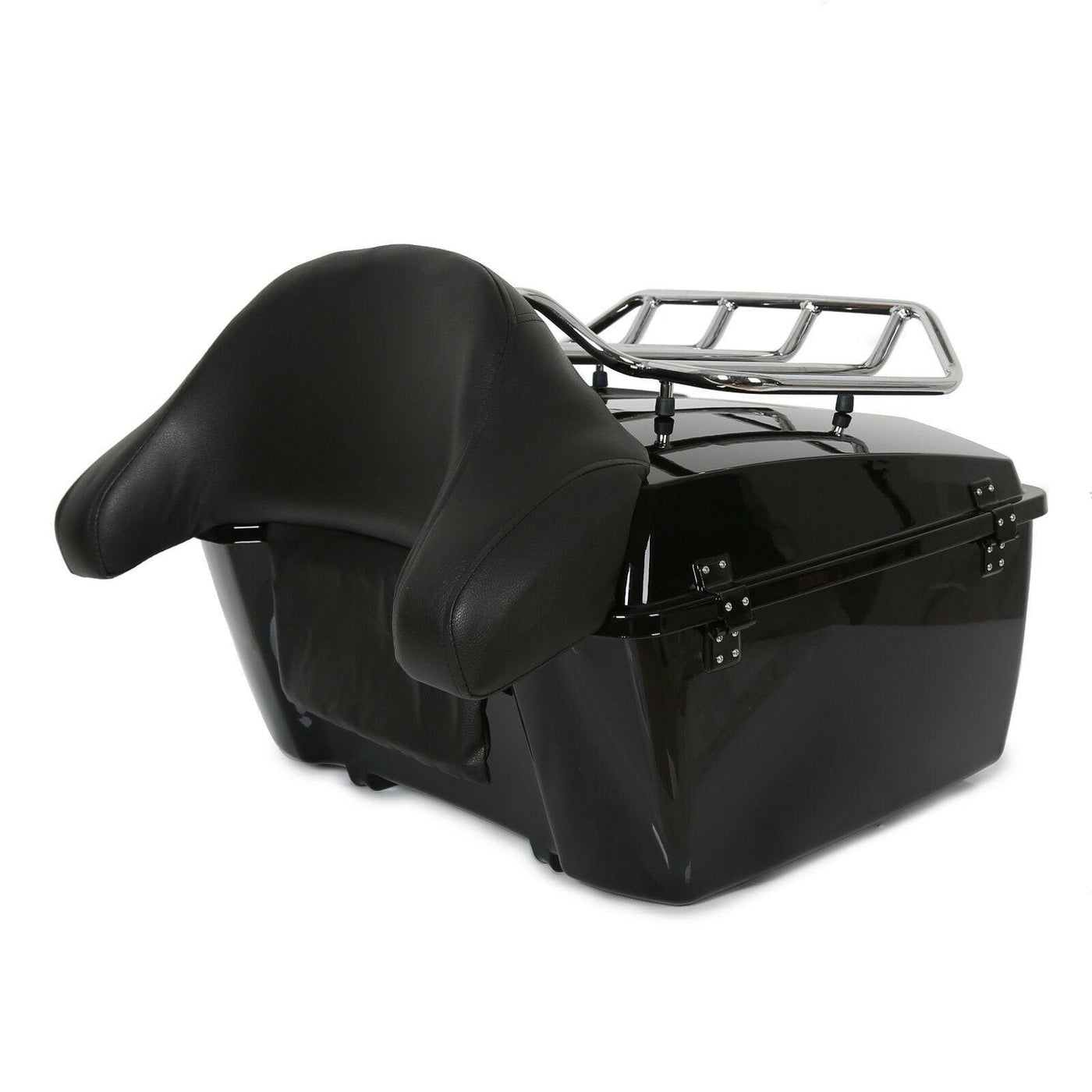 King Tour Pack Trunk W/ Backrest+ Top Luggage Rack For Harley 97-08 Touring - Moto Life Products