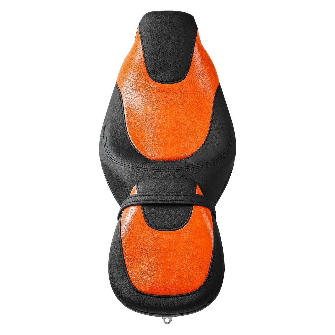 Black Orange Driver Passenger Seat Fit For Harley Touring CVO Road Glide 2009-22 - Moto Life Products
