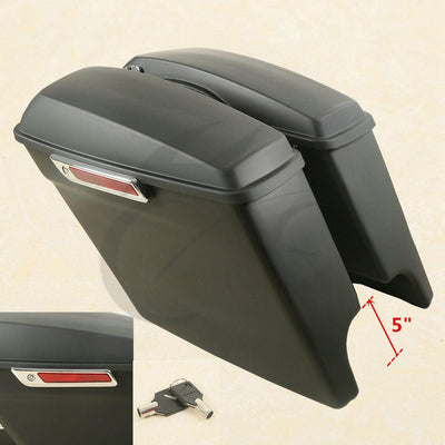 5" Extended Stretched Saddle bags Fit For Harley Touring Street Glide 2014-2022 - Moto Life Products