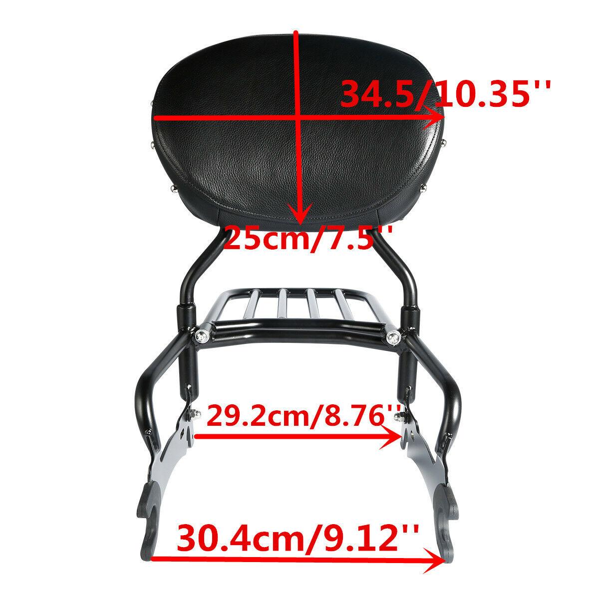 12" Backrest Sissy Bar& Quick Release Spools Fit For Indian 2017-2020 Roadmaster - Moto Life Products