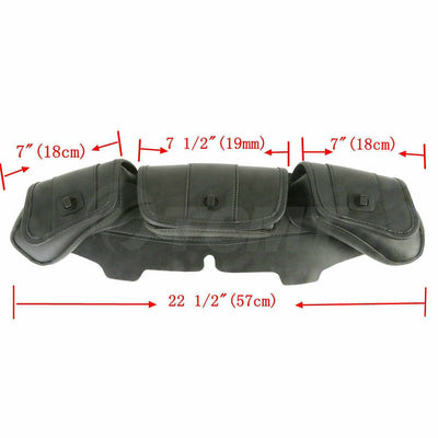 Windshield Saddle 3 Pouch Pocket Fairing Bag For Harley Electra Glide 1996-2013 - Moto Life Products