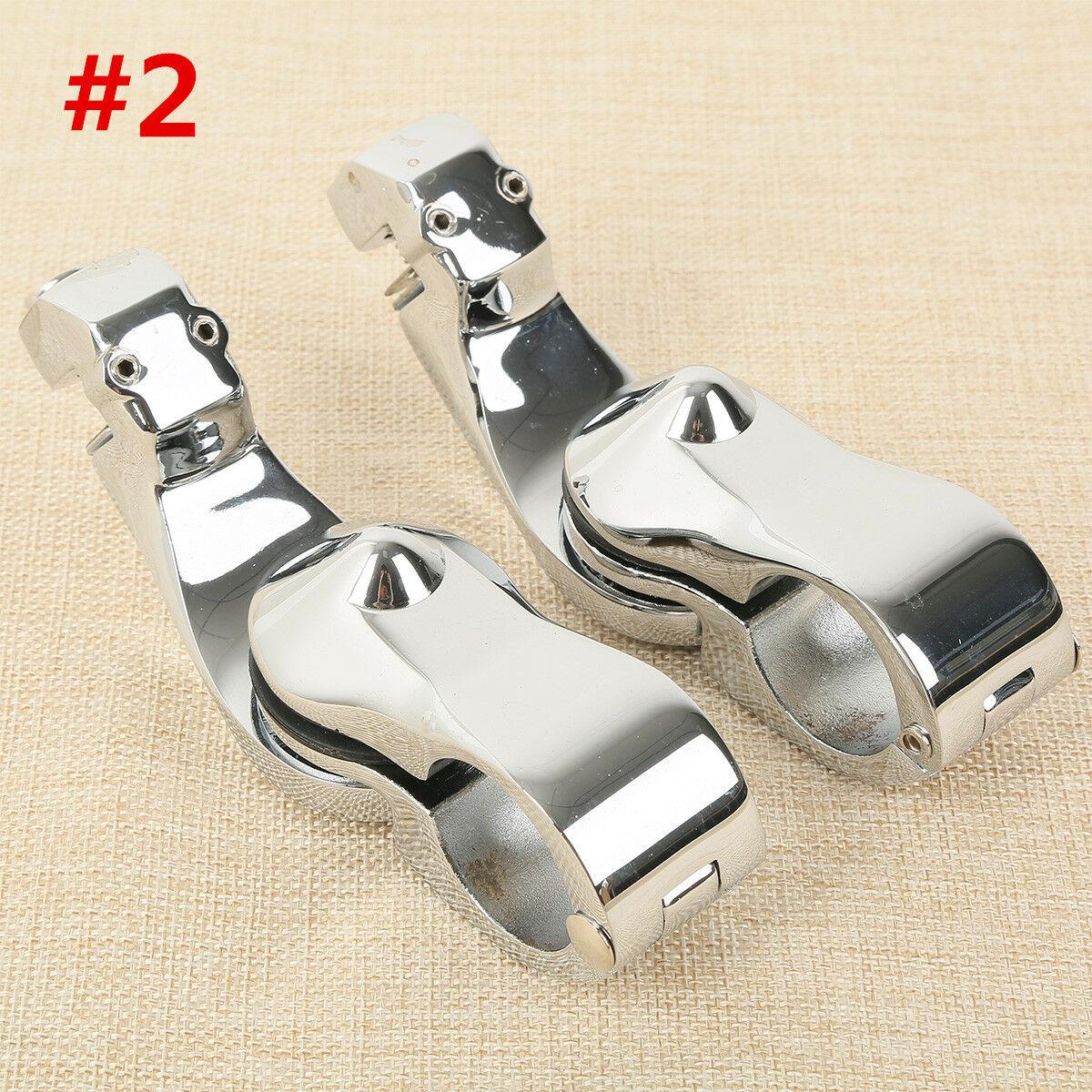 1-1/4" Chrome Highway Short Angled Pegstreamliner Bar Foot Pegs Fit For Harley - Moto Life Products