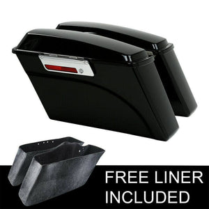 TCMT Hard Saddle bags Trunk w/Lid & Latch Key For 94-13 Harley Touring Road King - Moto Life Products