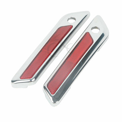 Chrome Saddlebag Hinge Latch Covers Fits For Harley Touring Street Glide 14-2022 - Moto Life Products