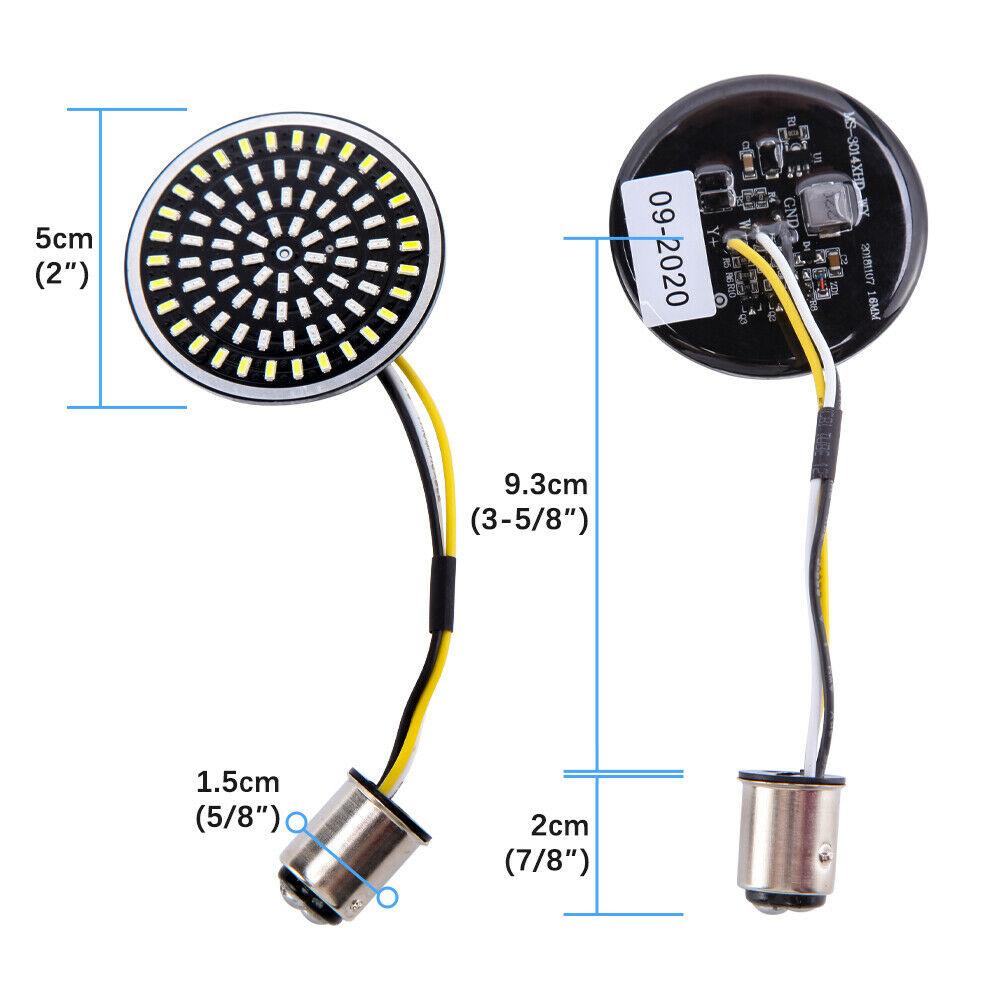 2" 1157 Turn Signal Blinker Light For Harley Dyna Softail Road King Street Glide - Moto Life Products