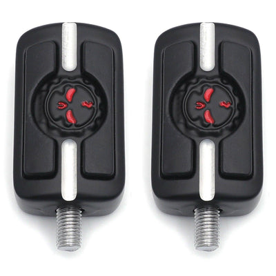 2pcs Black Gear Skull Skeleton Shift Pegs Shifter For Harley Touring Dyna Sports - Moto Life Products