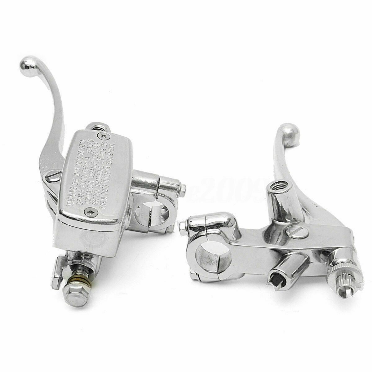 7/8" Motorcycle Handlebar Hydraulic Brake Master Cylinder & Clutch Lever Chrome - Moto Life Products