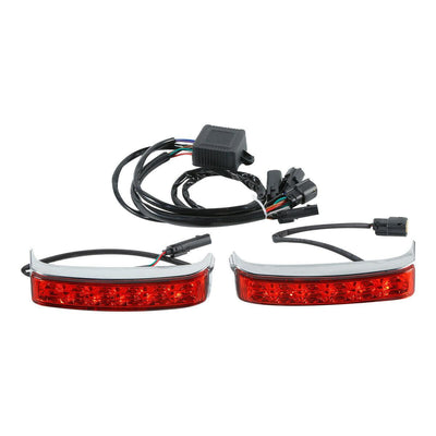 ABS Saddlebag LED Run Brake Turn Light Red Len Fit For Harley Road Glide 14-21 - Moto Life Products