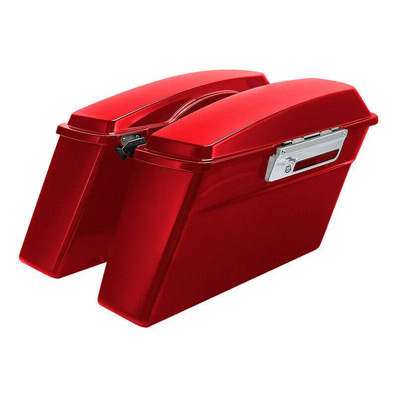 Red Hard Bags Saddlebag Fit For Harley Touring Road King Electra Glide 1994-2013 - Moto Life Products