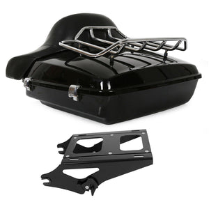 Chopped Tour Pack Luggage W/ Backrest+ mounting Rack For 14-21 Harley Touring - Moto Life Products