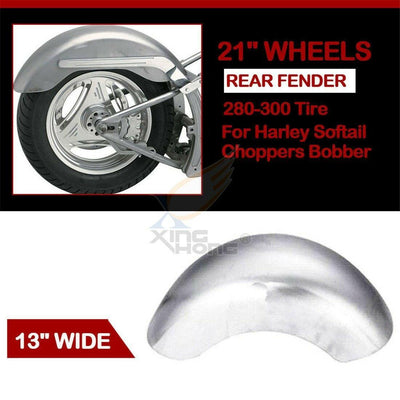 21" WHEELS 13" Wide Rear Fender 300mm tires Custom For Harley Softail Choppers - Moto Life Products