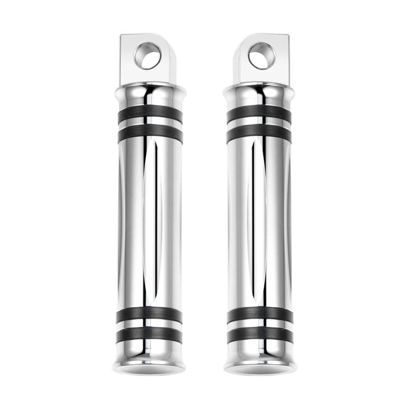 Chrome Foot Pegs Passenger Footrest Rear Fit for Harley Touring Road King Glide - Moto Life Products