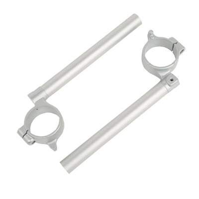 New Silver Clip On Handle Bars Handlebars For Suzuki GSXR 600 GSX-R750 2006-2010 - Moto Life Products