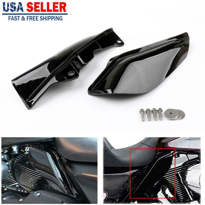 Heat Shield Mid-Frame Air Deflector Trim For Harley Street Glide 2009-18 Black - Moto Life Products