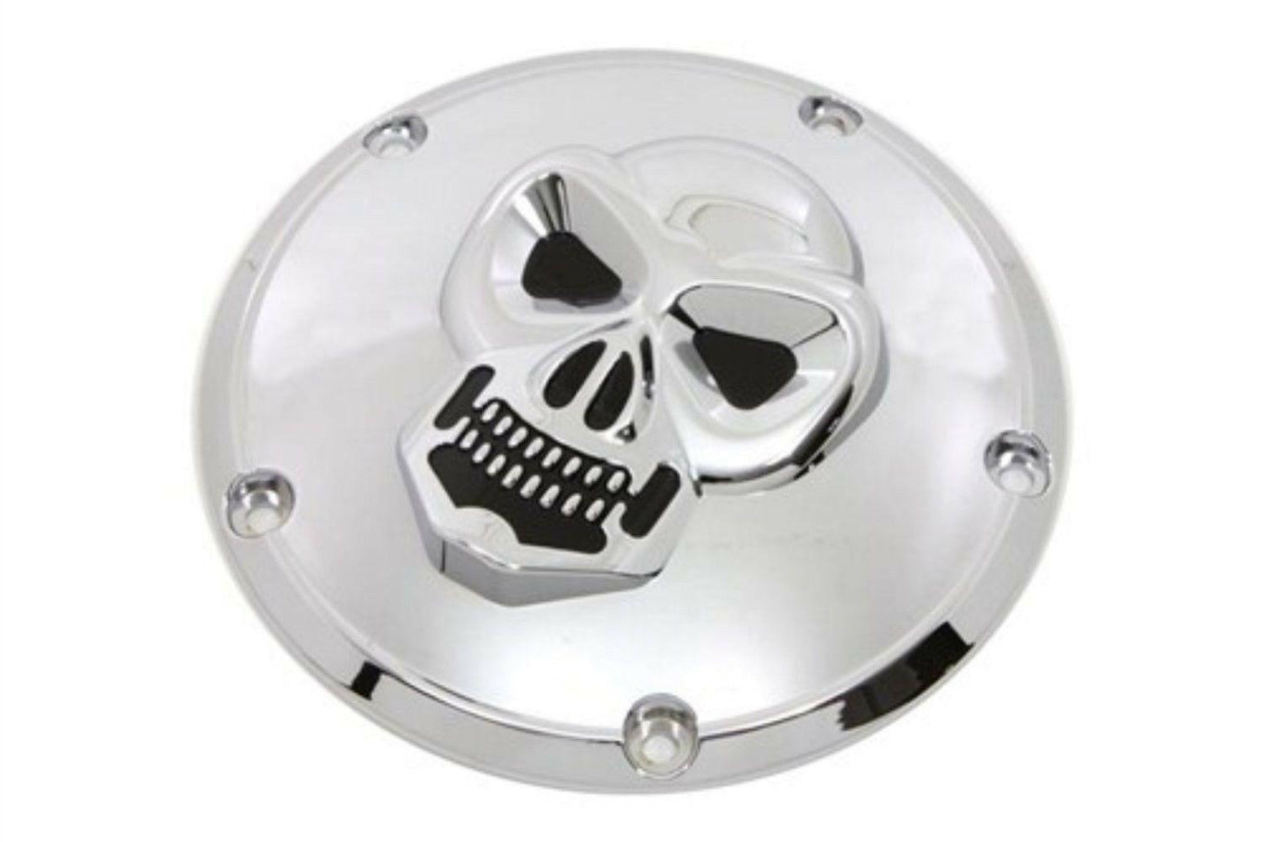 Chrome Black Skull Derby Cover for Harley Twin Cam Dyna Softail Touring 00-17 - Moto Life Products