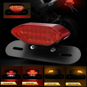 Universal Motorcycle LED Turn Signals Brake Integrated License Plate Tail Light - Moto Life Products