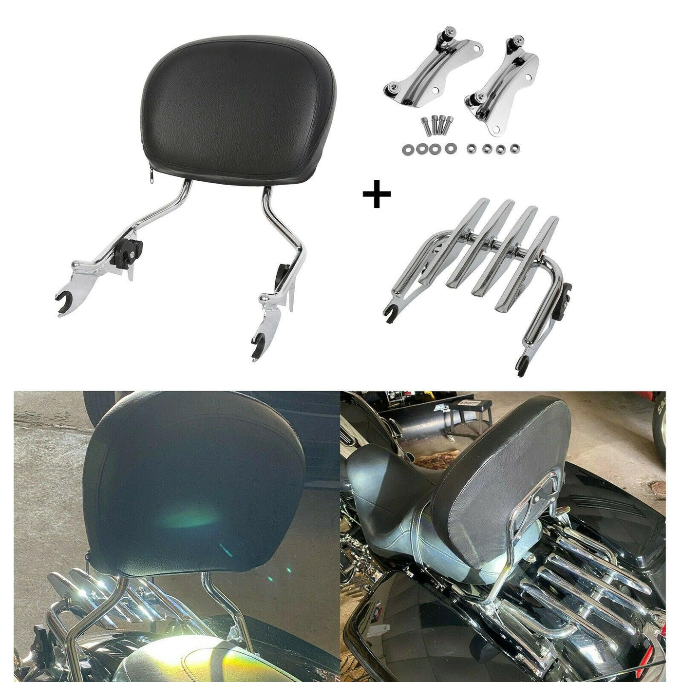 Detachable Backrest w/ Stealth Rack +Docking For Harley Davidson 14-21 Touring - Moto Life Products