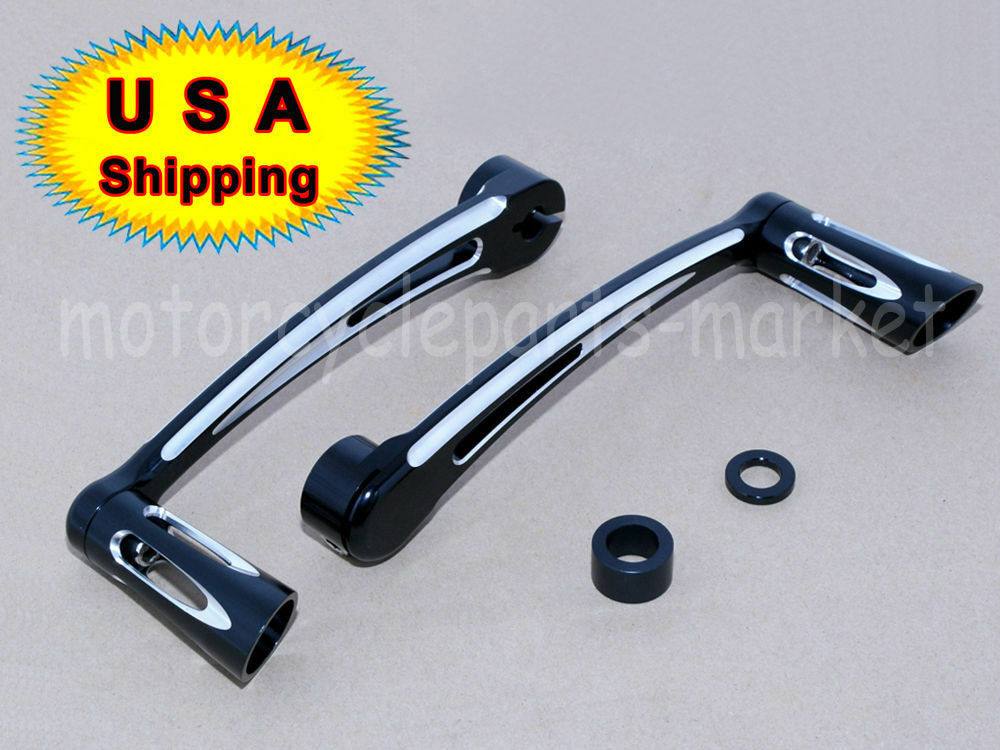USA CNC Cut Heel Toe Shift Lever W/ Shifter Pegs For 1997-2021 Harley Touring - Moto Life Products