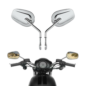 Chrome Teardrop Rearview Mirrors Fit For Harley Road King Fatboy Touring XL 883 - Moto Life Products