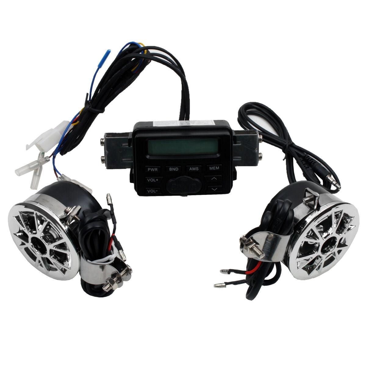 ATV Bike Audio System Handlebar FM Radio Stereo MP3 Speakers Fit For Harley - Moto Life Products