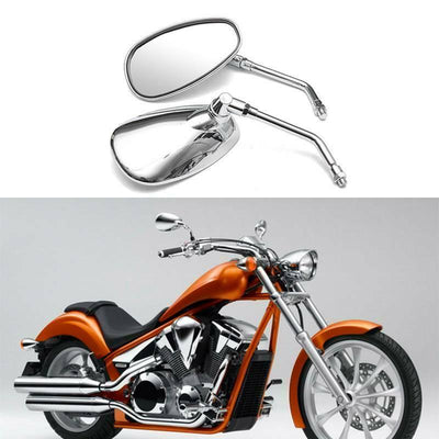 For Honda Shadow Spirit 750 1100 VTX1300 VTX1800 Chrome Motorcycle Side Mirrors - Moto Life Products
