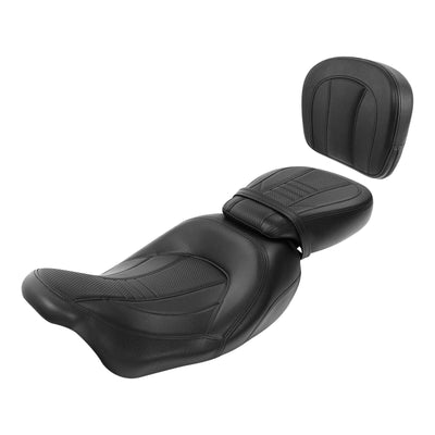 Rider Driver Passenger Seat + Backrest Pad Fit For Harley Road Glide 14-22 18 19 - Moto Life Products