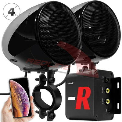 100W Amp Waterproof Bluetooth Motorcycle ATV Stereo Speakers System Audio Radio - Moto Life Products
