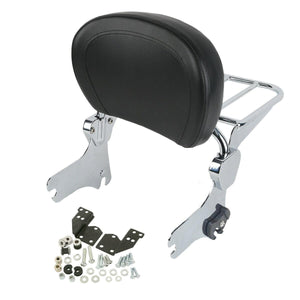 Chrome Backrest Sissy Bar Luggage Rack Docking Kit Fit For Harley Touring 97-08 - Moto Life Products