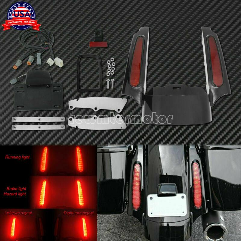 Rear Fender Extension Fascia Turn Signal Red Fit For Harley Touring 2009-2013 - Moto Life Products